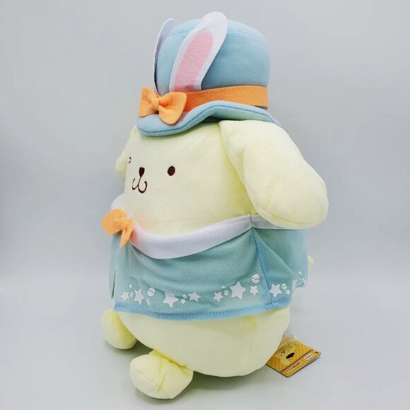Pompompurin Rabbit Ear Easter Big Plush (Blue) - Picture 3 of 5